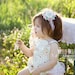 Baby Girl Sunsuit Romper Bubble with Ruffles - Shabby Romance Green