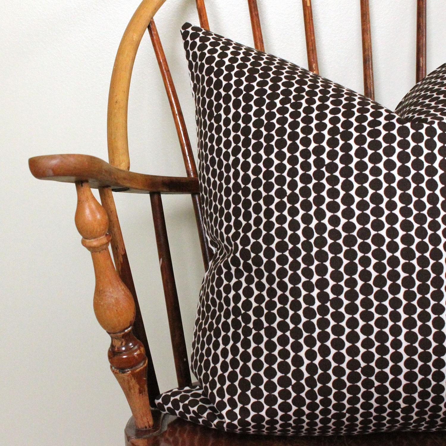 Hable Construction Bead in Espresso 20" Pillow Cover on Cotton Canvas