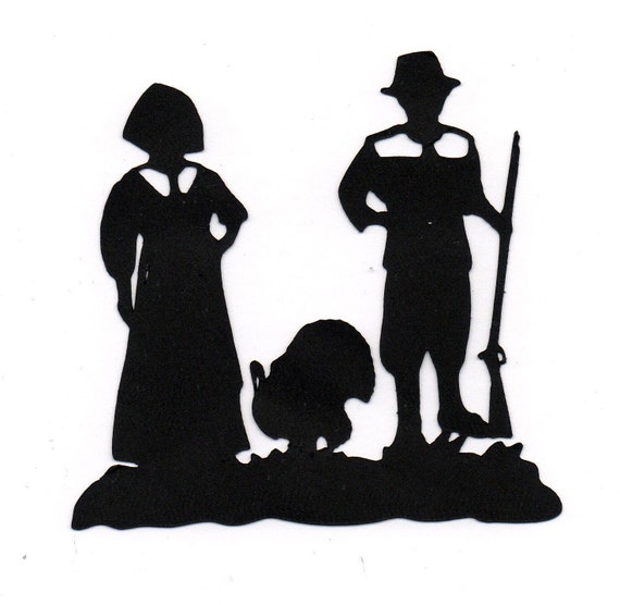 Items Similar To S A L E Thanksgiving Pilgrim Turkey Silhouette Die Cut For Scrap Booking Or