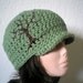 Resserved for SEWhisenhunt -- Cotton Brimmed Beanie with Embroidered Tree Design -- Custom Colors