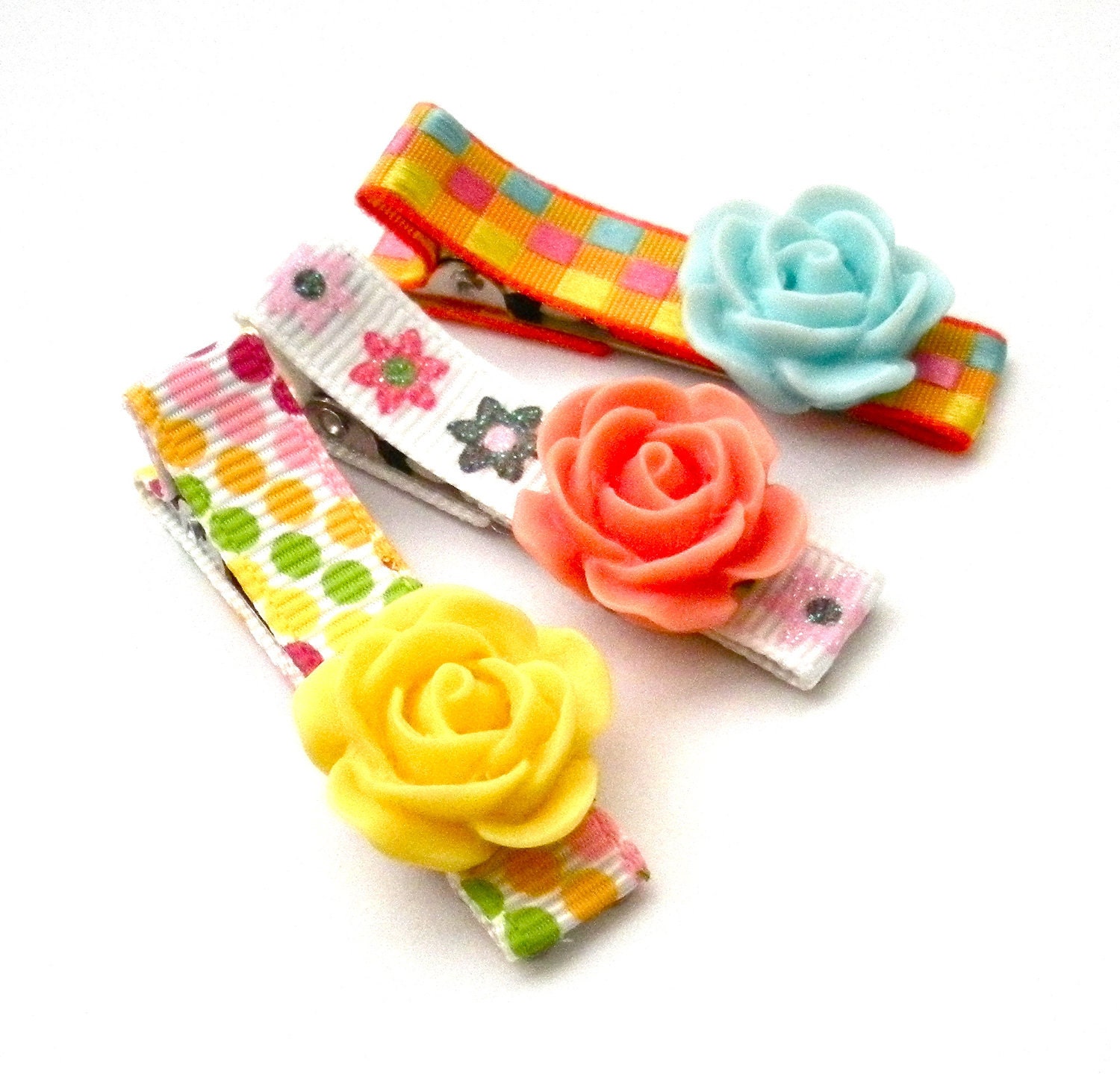 Spring Pastels Set of 3 Child Hair Clips