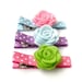 Pastel Felt Flower Child Hair Clips, Child Hair Accessory