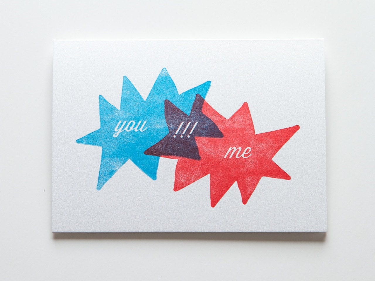 Venn Diagram burst letterpress card