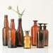 Vintage Brown Glass Bottles - Collection of 7