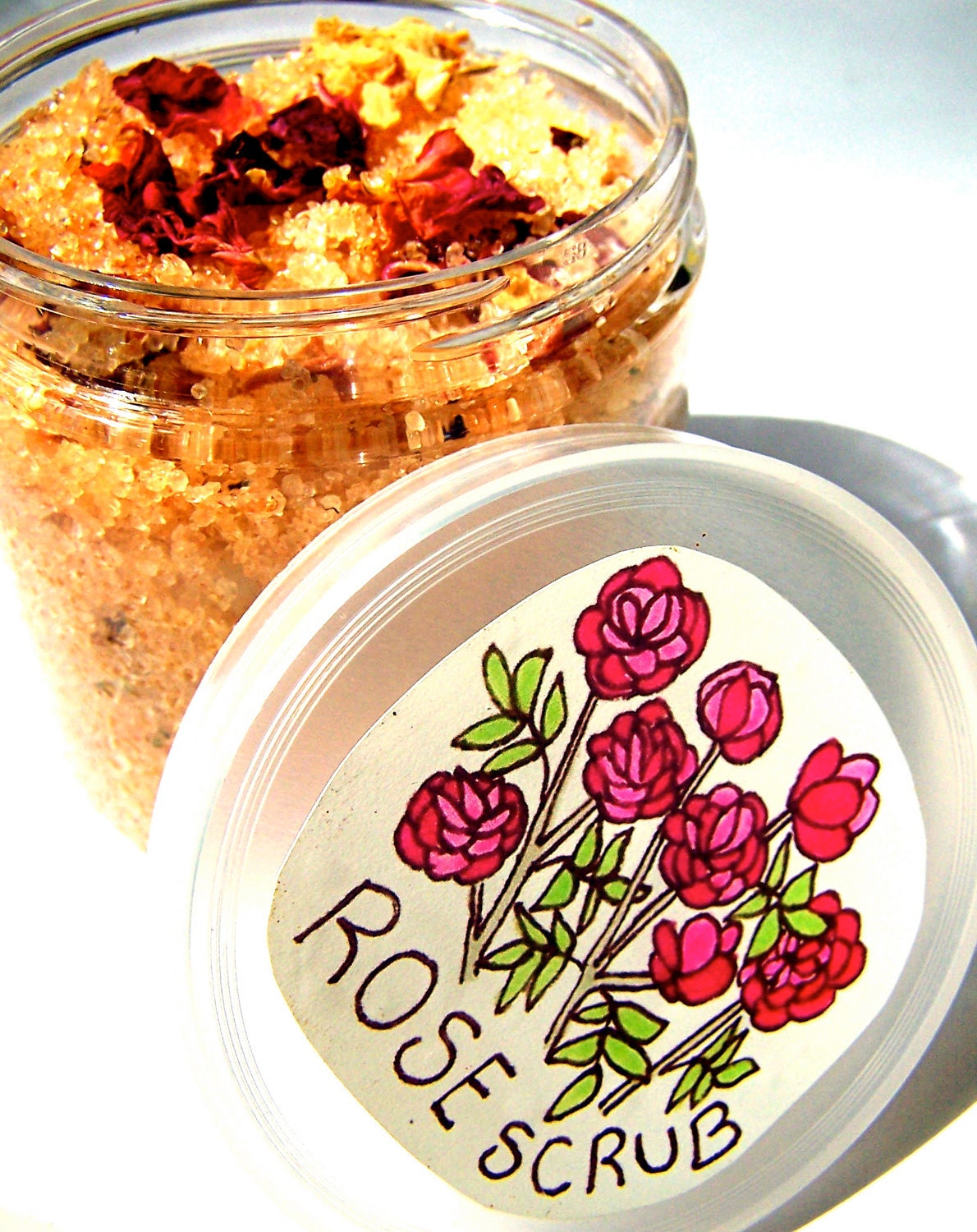 beach rose scrub . locally gathered