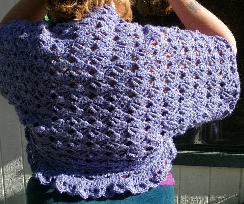 Crochet Shrug PDF Pattern Plus Size Crochet Lace L to 6X 1203