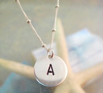 Silver Initial Charm Necklace - "Initially Yours"