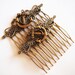 Anchor Antique Brass Hair Combs Nautical Rockabilly Regency Simple Chic Boat Trendy Bronze Navy Sailor