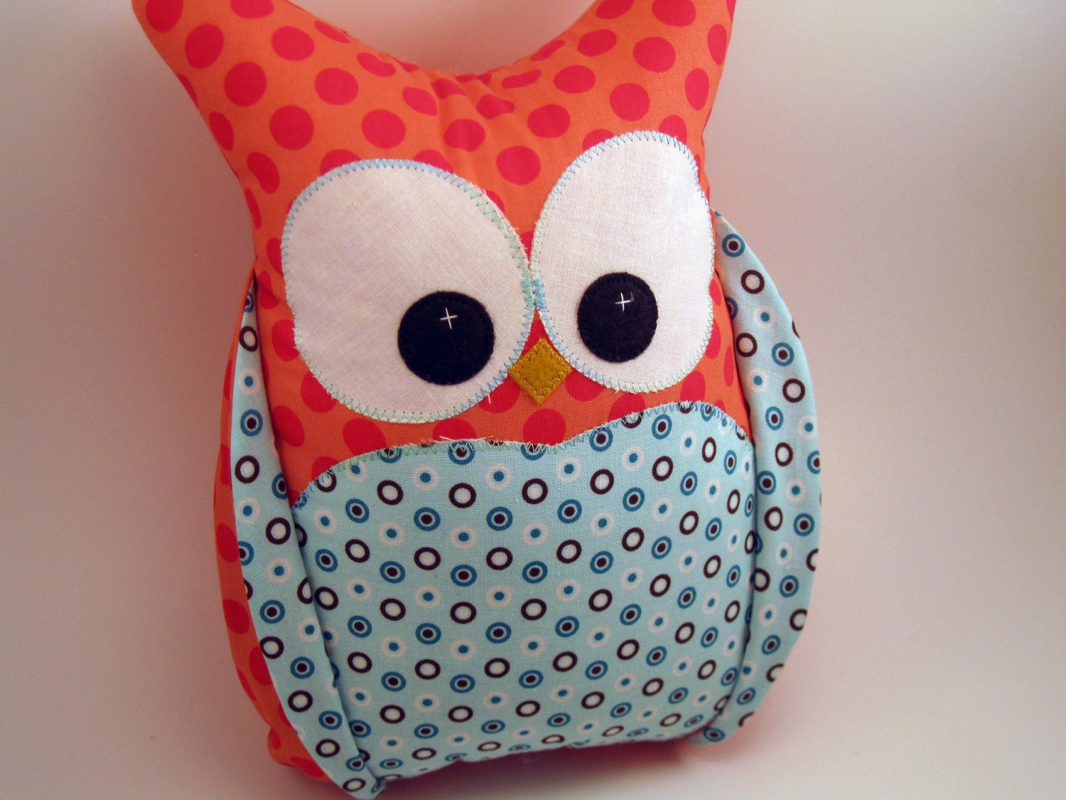 Plush Owl Pillow Riley Blake fabrics READY TO SHIP