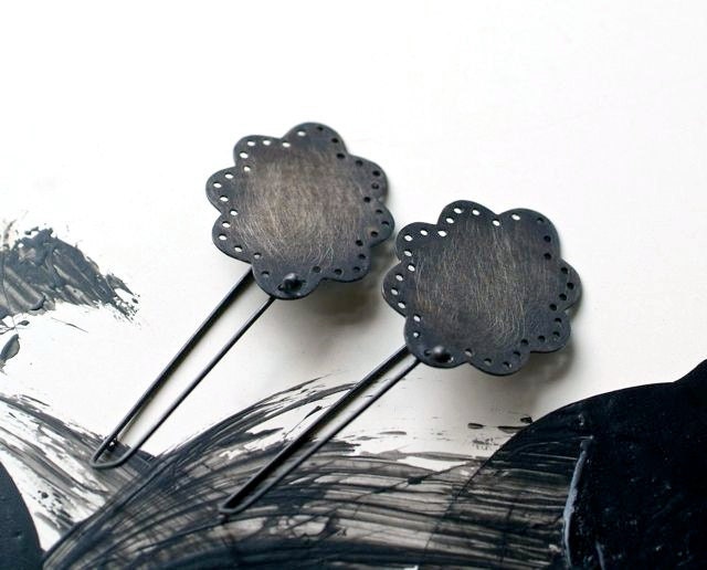 Sterling Silver Eyelet Lace Earrings