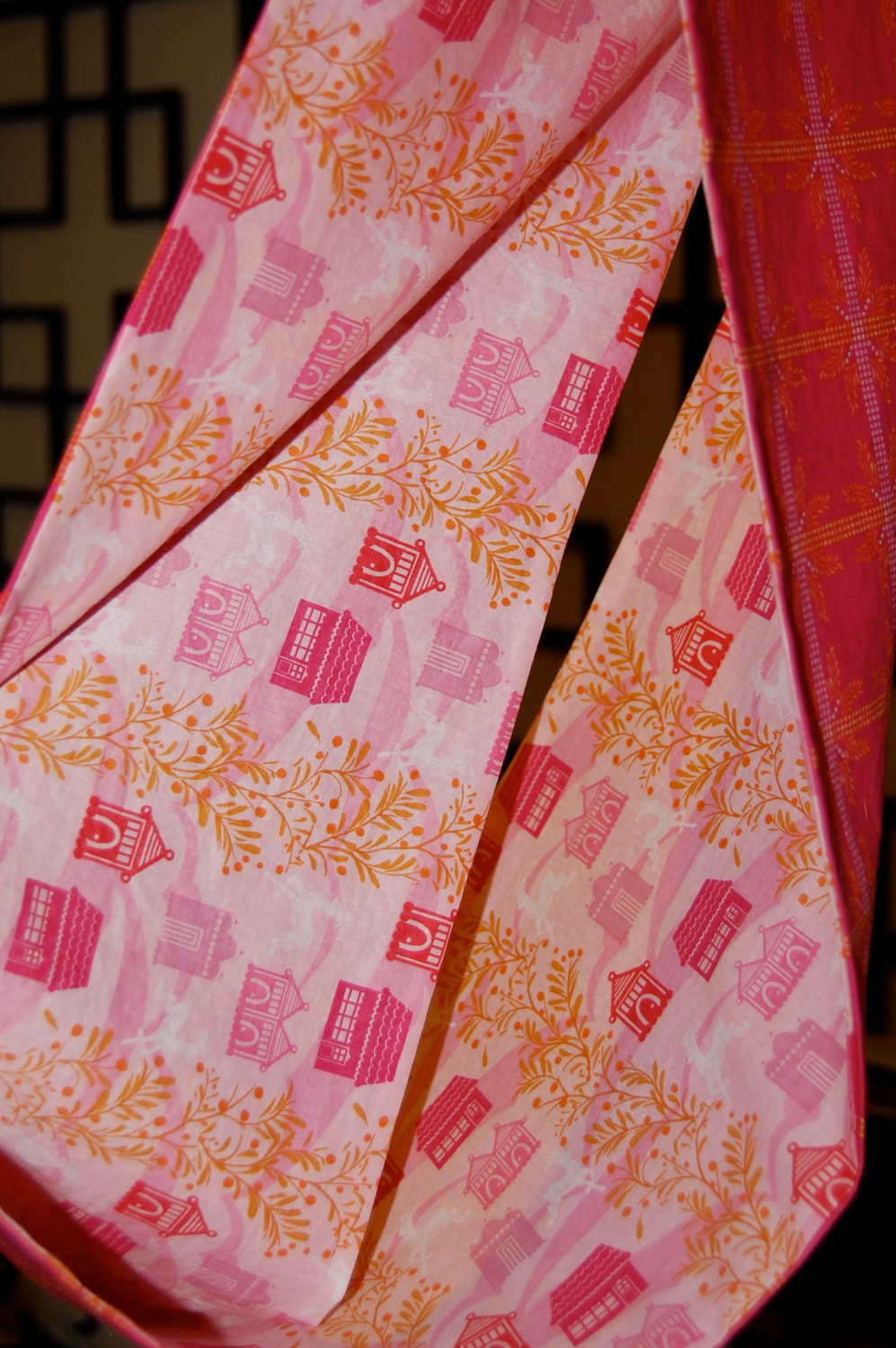 Infinity scarf, silky cotton Voile
