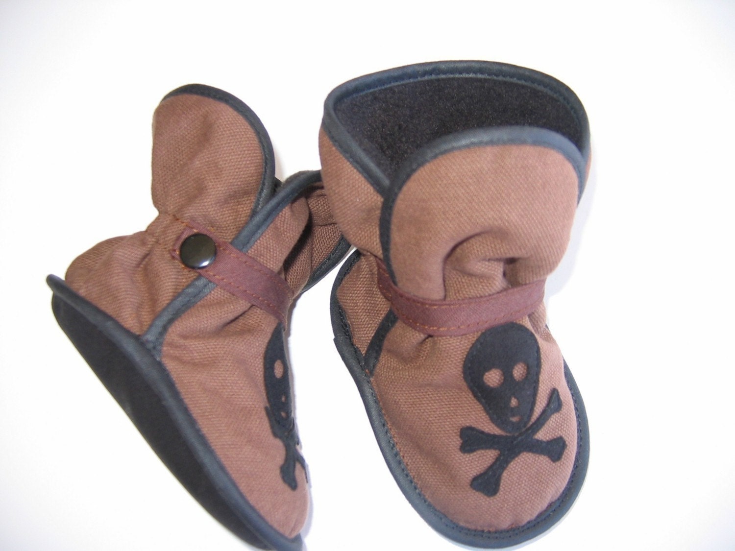 Bundle of Joy Sale - Buy 2, Get 1 FREE - use coupon - BUNDLEOFJOY - Brown Pirate Booties - Etsy slippers, soft soled shoes