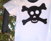 Black and White Pirate Onesie - Etsy kids fashion, skull and crossbones t-shirt, birthday favors