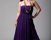 Purple Sexy Jersey Summer Dress