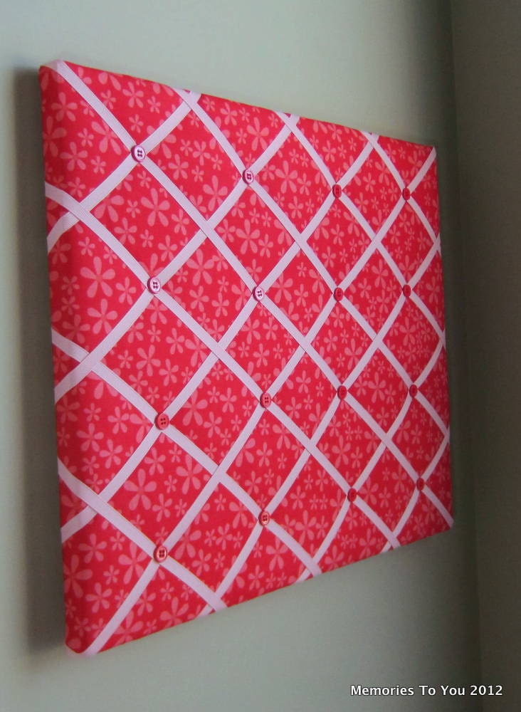 16x20 Memory Board Bow Holder Red Daisy Flower