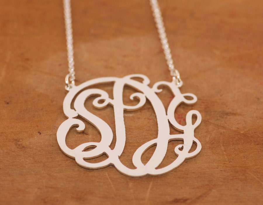 Custom Sterling Silver Large Monogram