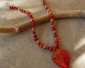 Leaves of Fire Necklace
