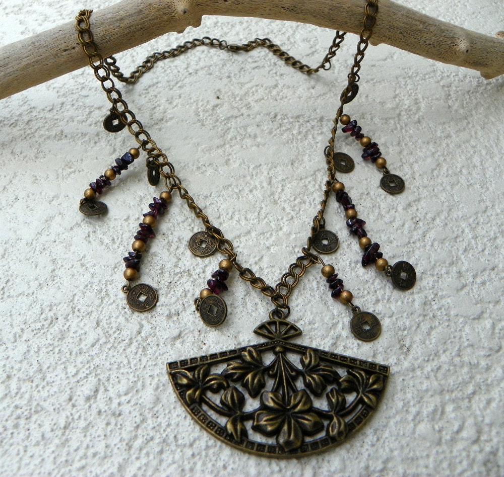 Asian Fan Necklace