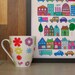 town - screenprinted colour-it-yourself poster
