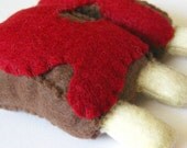 Felt Play Food BBQ Ribs Interactive Toy That Pulls Apart