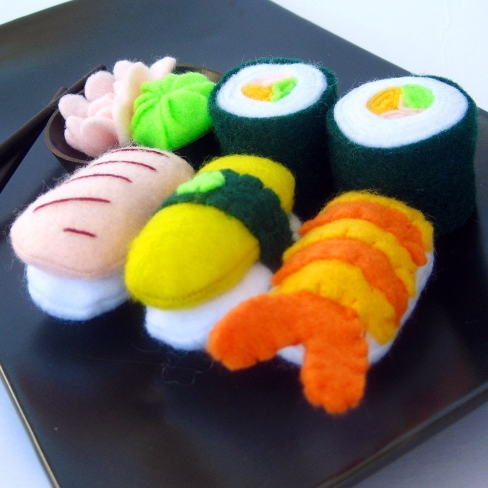 Felt Play Food Sushi Toy Set