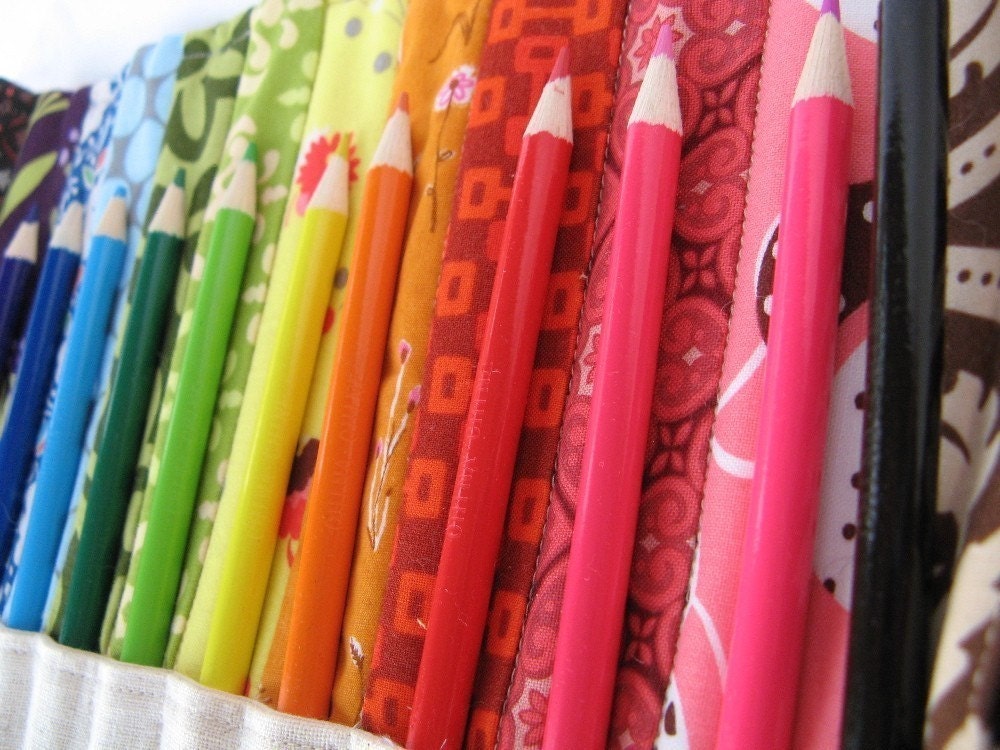 SALE - Rainbow Pencil Roll