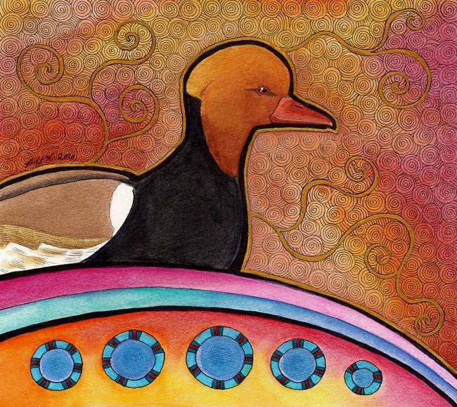 Original Red-Crested Pochard Totem