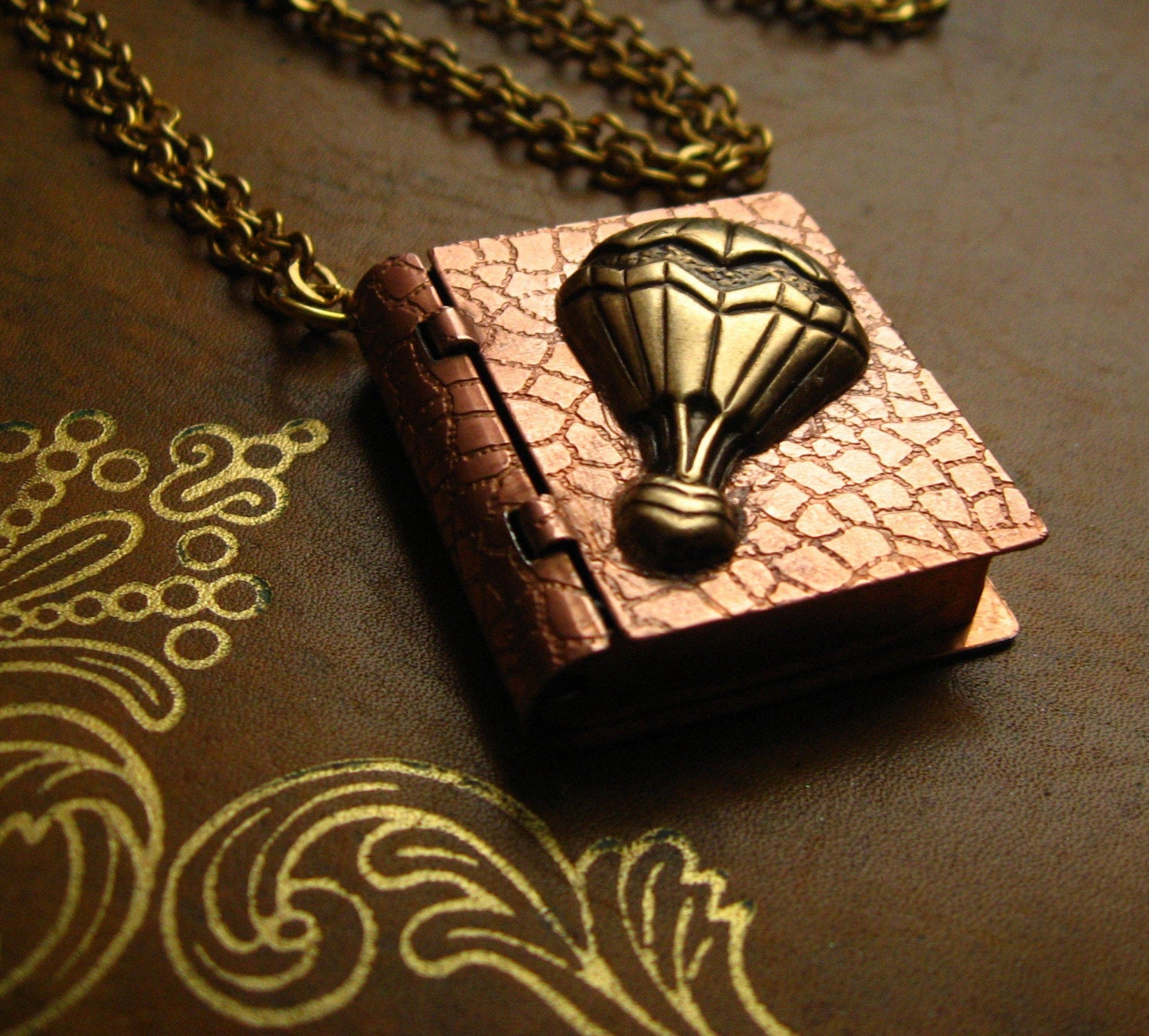 The Take Flight Locket - vintage luggage locket
