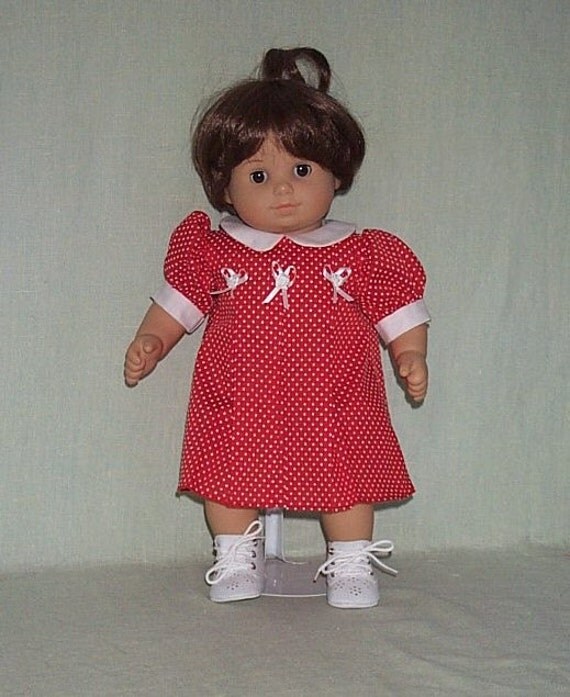 American Girl Bitty Baby Doll size Dress Red by
