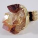 Gold Plated Citrine Cluster Ring