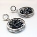 Entanglements Black  - Sterling silver and copper wire - Super lightweight - Wire wrapping - Tangle earrings