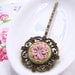 Flower hair pin pink - romantic pastel - vintage filigree