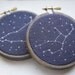 Two Zodiac Constellations - Embroidered Stars of Your Choice