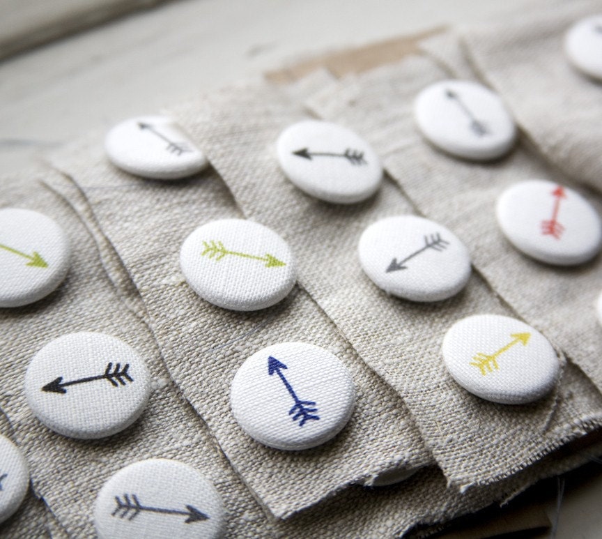Colorful Linen Arrow Pin Set - colors you choose