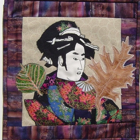 OOAK Portrait Quilt wallhanging figurative art original