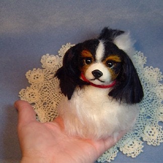 Needle felted dog custom Cavalier King Charles spaniel or other breed
