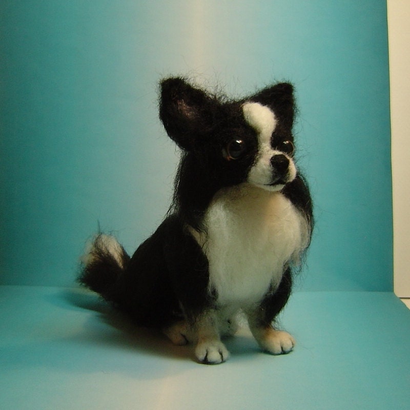 Chihuahua dog custom needle felted art or any breed made to order
