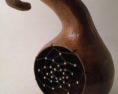 Red and Black Ceramic Dreamcatcher Gourd