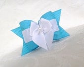 Dog Bow- 7/8 Tiffany's Inspired Dog Bow