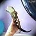 Magic Crystal Wand Green Tourmaline Amethyst Garnet Quartz Pagan Altar Reiki Wiccan Springbok Horn DUSKSPIKE GREENNYTE by Spinning Castle