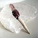 Magic Crystal Wand Deer Antler Talisman Strawberry Quartz Jasper Celtic Spirals Pagan Wiccan Ritual HART MAGIC by Spinning Castle