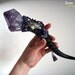 Magic Crystal Wand Amethyst Pyrite Pagan Altar Reiki Ritual Wiccan Springbok Horn LAVENDER FLITTERSHEEN by Spinning Castle