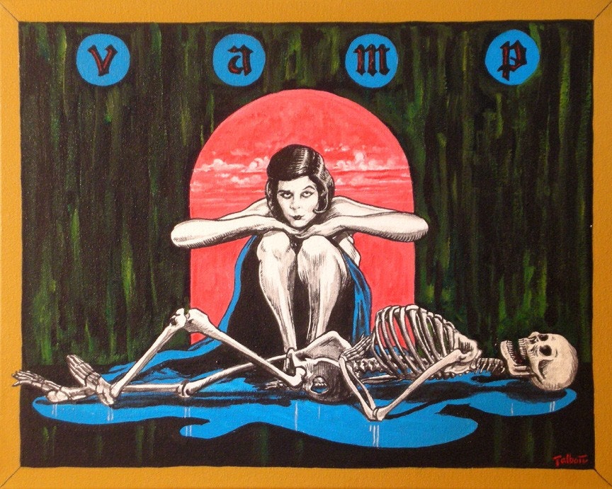 THEDA BARA The VAMP original painting by David Russell Talbott