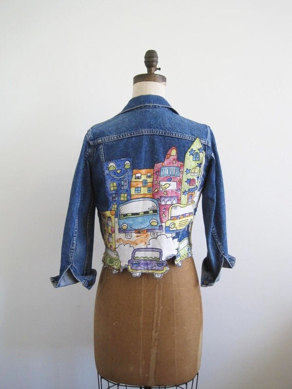 Black cropped jean jacket Black cropped jean jacket