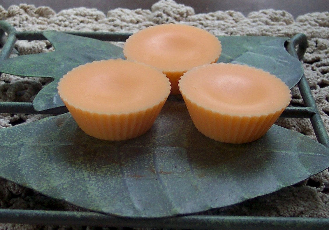 Three Peach Love Spell Scented Soy Mini Tarts