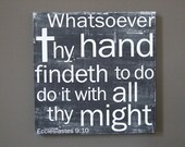 Ecclesiastes9 - 12x12 CAFE MOUNT