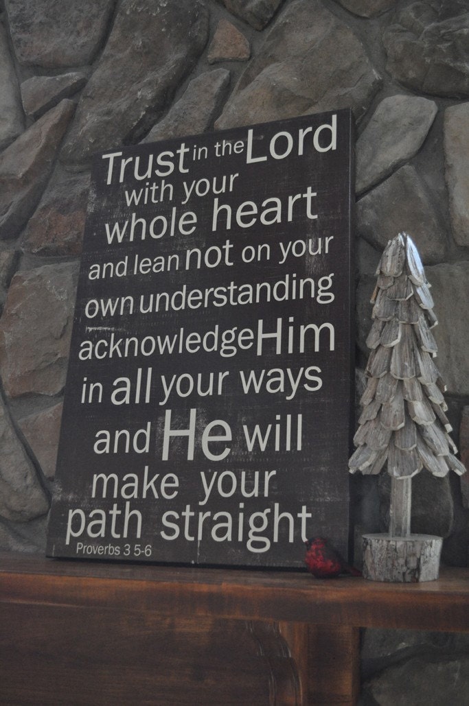 Proverbs 3 5-6 20x30 GALLERY WRAP CANVAS