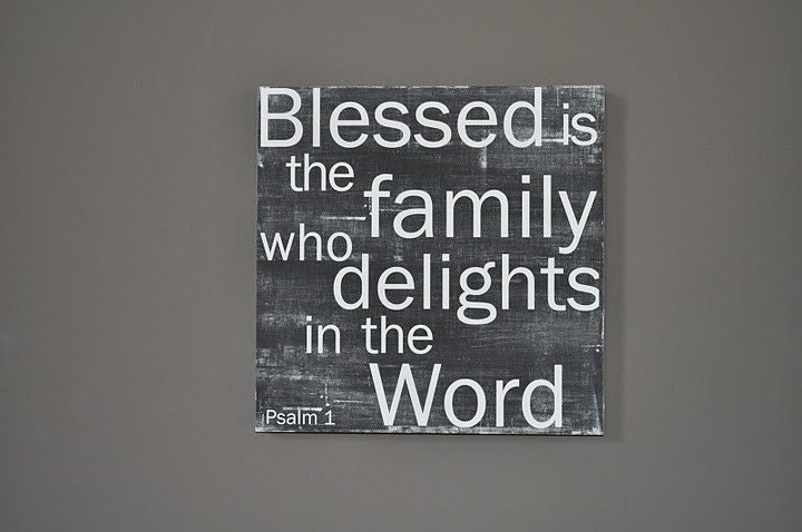 NEW Psalms 1 set of 3 in Black - 12x12 CAFE MOUNT