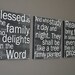 Psalms 1 set of 3 in Black - 12x12 CAFE MOUNT