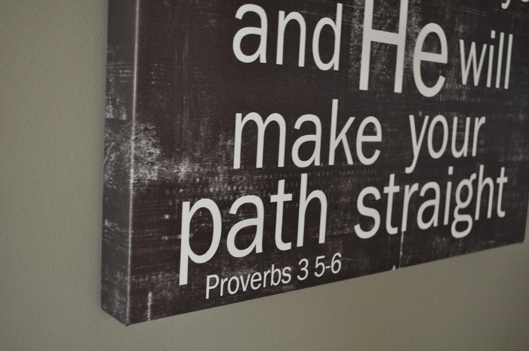 Proverbs 3 5-6 20x30 GALLERY WRAP CANVAS